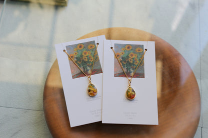 Claude Monet's Sunflowers Inspired Necklace - ひまわり