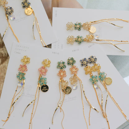 Oshikatsu Hydrangea Earrings No.2 ピアスorイヤリング