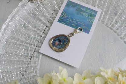 Monet Inspired Flower Key Chain No.1 睡蓮
