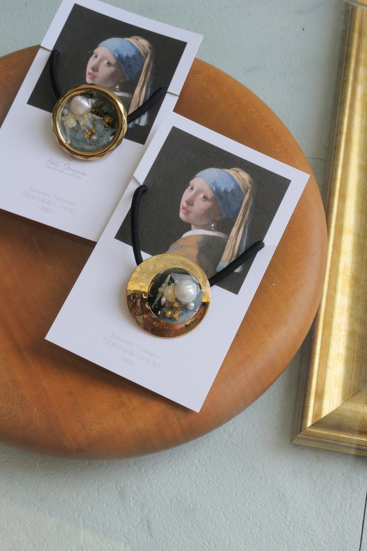 Vermeer Inspired Flower Hair tie  真珠の耳飾りの少女