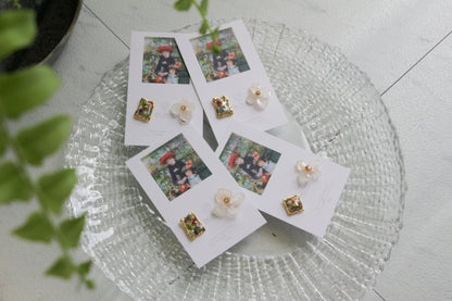 Renoir's Two Sisters Inspired Earrings No.9 イヤリング Clip-on "ふたりの姉妹"