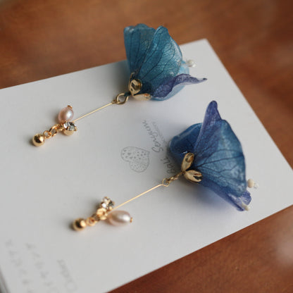 Flower Skirt Earrings - No.3 ピアスorイヤリング