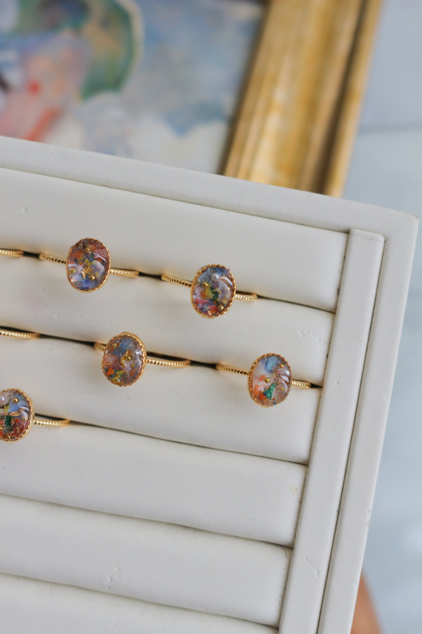 Monet Woman with a Parasol Inspired Ring No.1 -散歩　日傘をさす女性