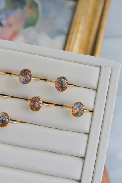 Monet Woman with a Parasol Inspired Ring No.1 -散歩　日傘をさす女性