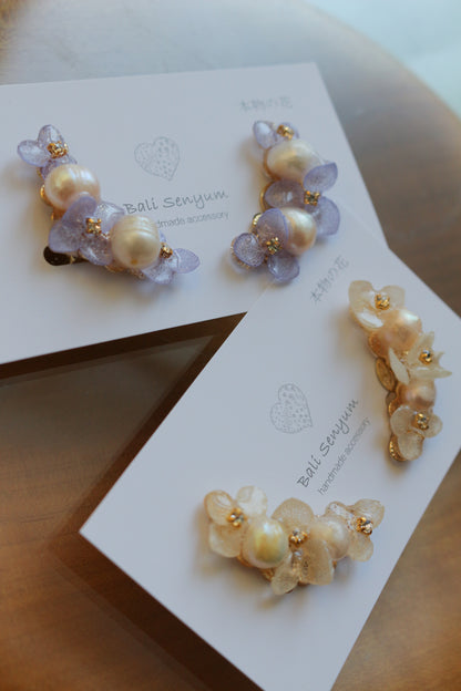 Hanayome Earrings with Pearl - 8 colors