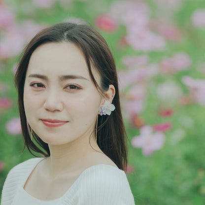 Hydrangea Flying Butterfly  No.48 - Clip-on(イヤリング）