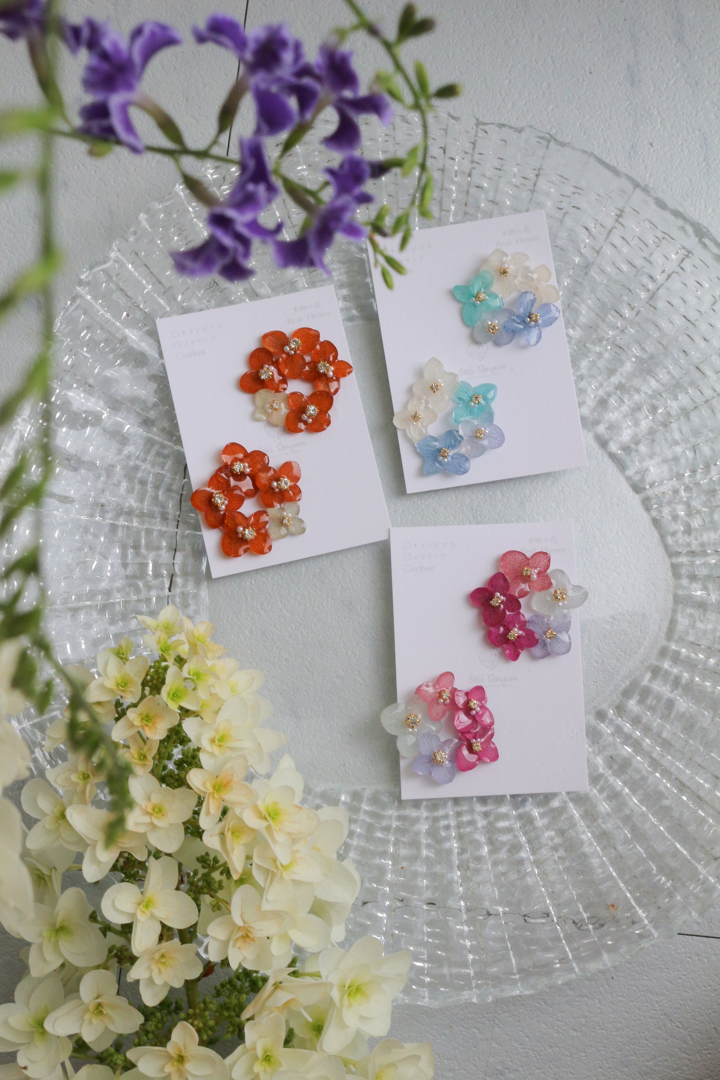 En Flower Earring 円と縁- ピアス or イヤリング　No.2
