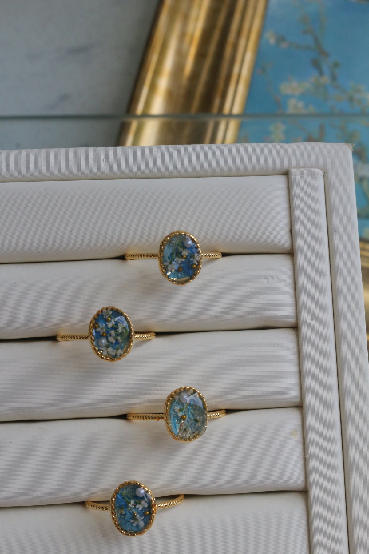Gogh Almond Tree in Blossom Inspired Ring No.1 - アーモンドの花