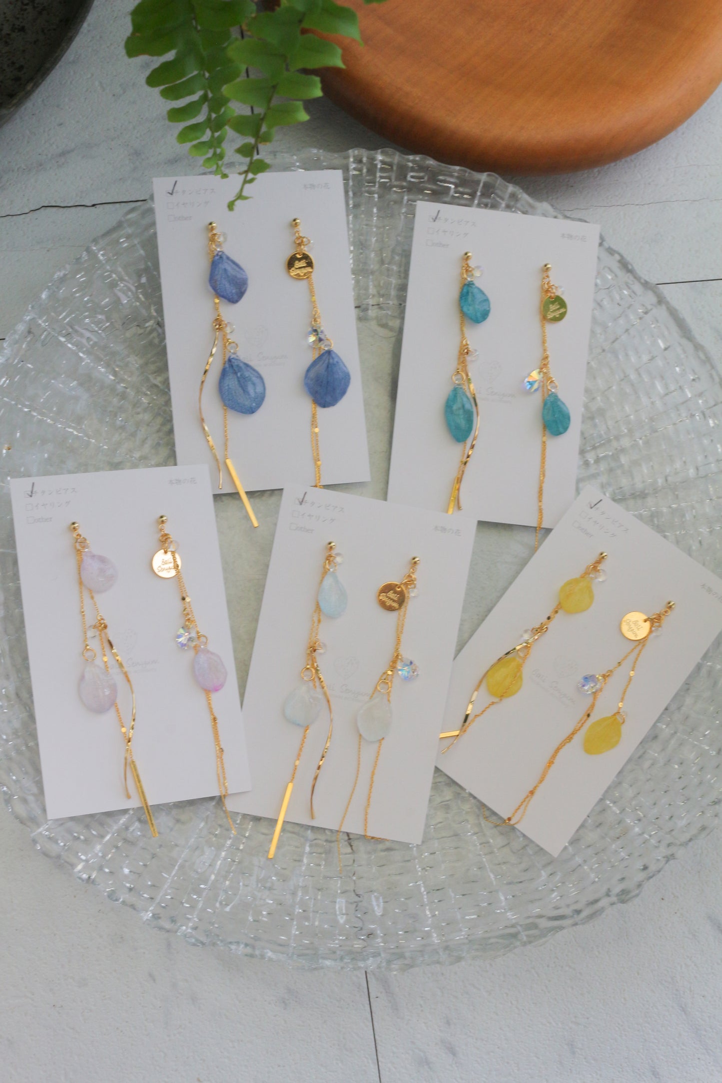 Flowing Hydrangea Earrings No.1 ピアスorイヤリング
