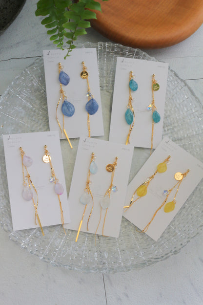 Flowing Hydrangea Earrings No.1 ピアスorイヤリング