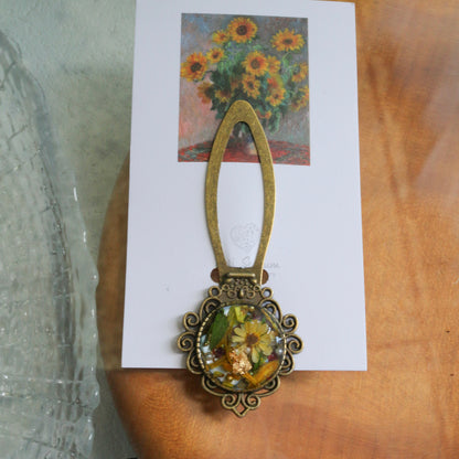 Monet Inspired Flower Book Mark No.1 ひまわり