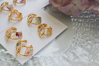 Linked Droplet Ear Cuffs (Limited item) - No.1