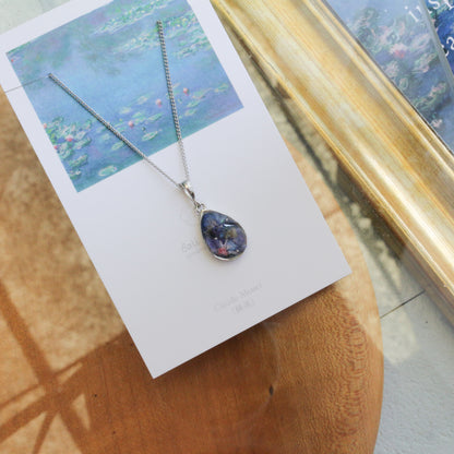 Claude Monet's Water Lilies Inspired Necklace - 睡蓮 ロジウムカラーネックレス