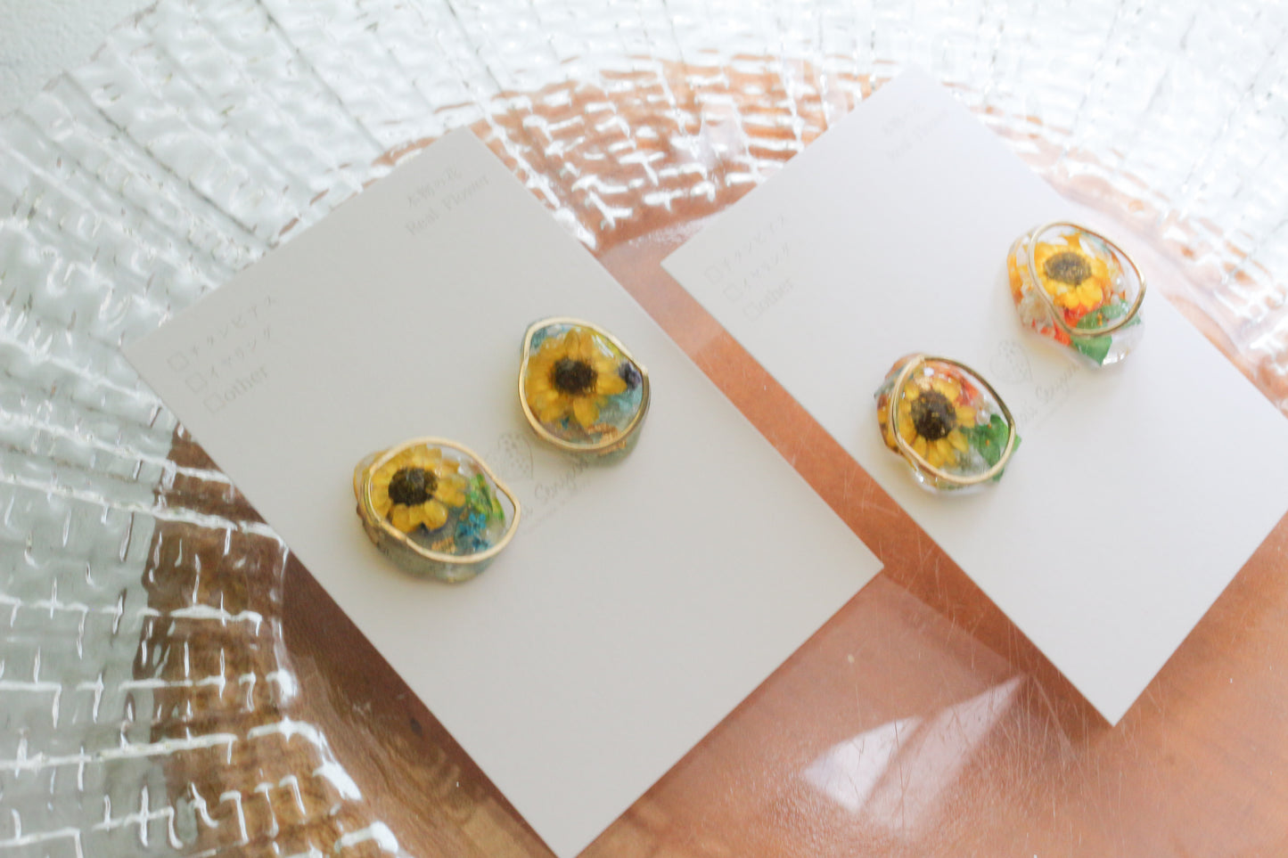 Sun Flower Earrings - 向日葵  〜 No.1 Titanium Pierce チタンピアス