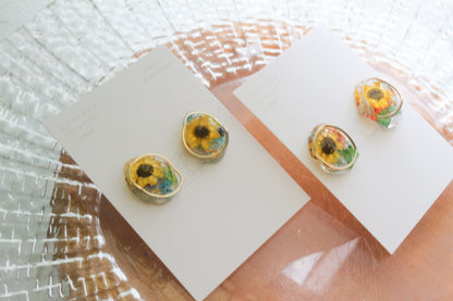 Sun Flower Earrings - 向日葵  〜 No.1 Titanium Pierce チタンピアス