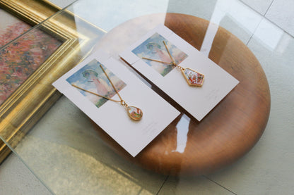 Claude Monet's Woman With a Parasol Inspired Necklace - 散歩　”日傘をさす女性”