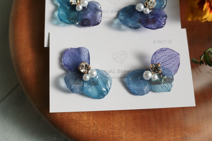 Gradation Hydrangea Wing No.139- Clip-on(イヤリング）