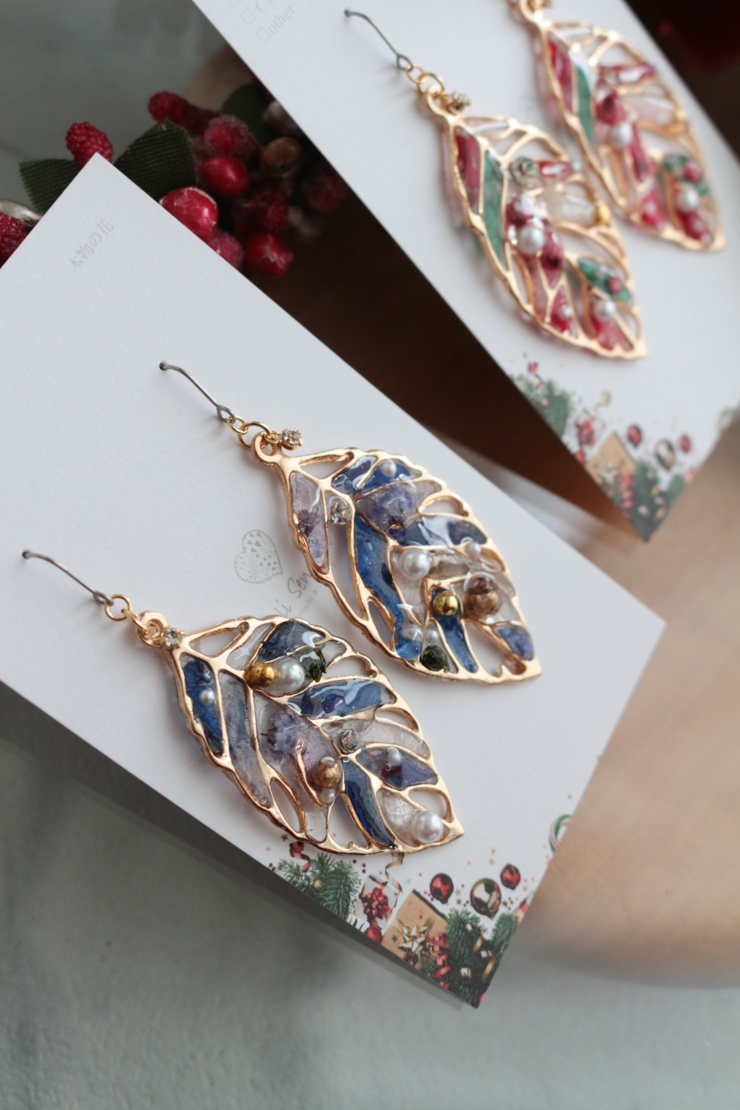 Christmas Leaf Earring