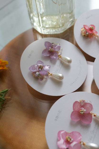 Hydrangea Elegant No.1 - Titanium Pierces チタンピアス