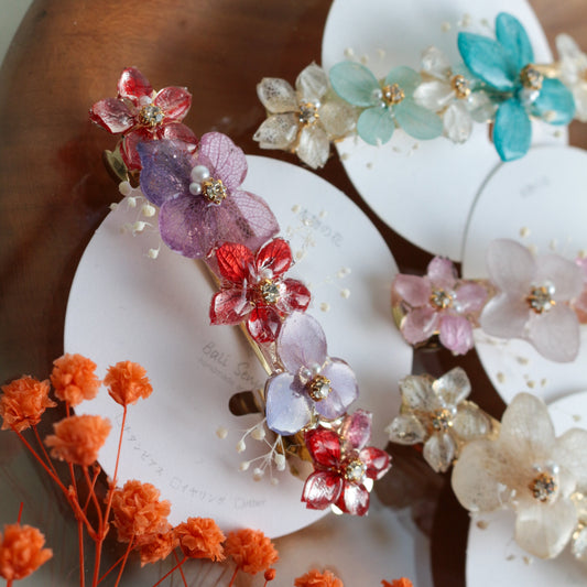 Hydrangea Hair Barrette No.43