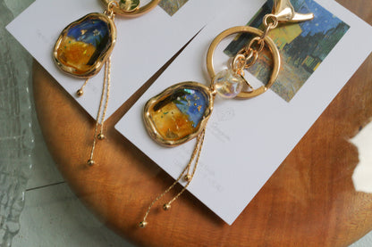 Gogh Inspired Flower Bag Charm No.3 Café Terrace at Night -夜のカフェ・テラスフォーラム広場