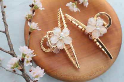 Someiyoshino Sakura Hair Clip - White Big