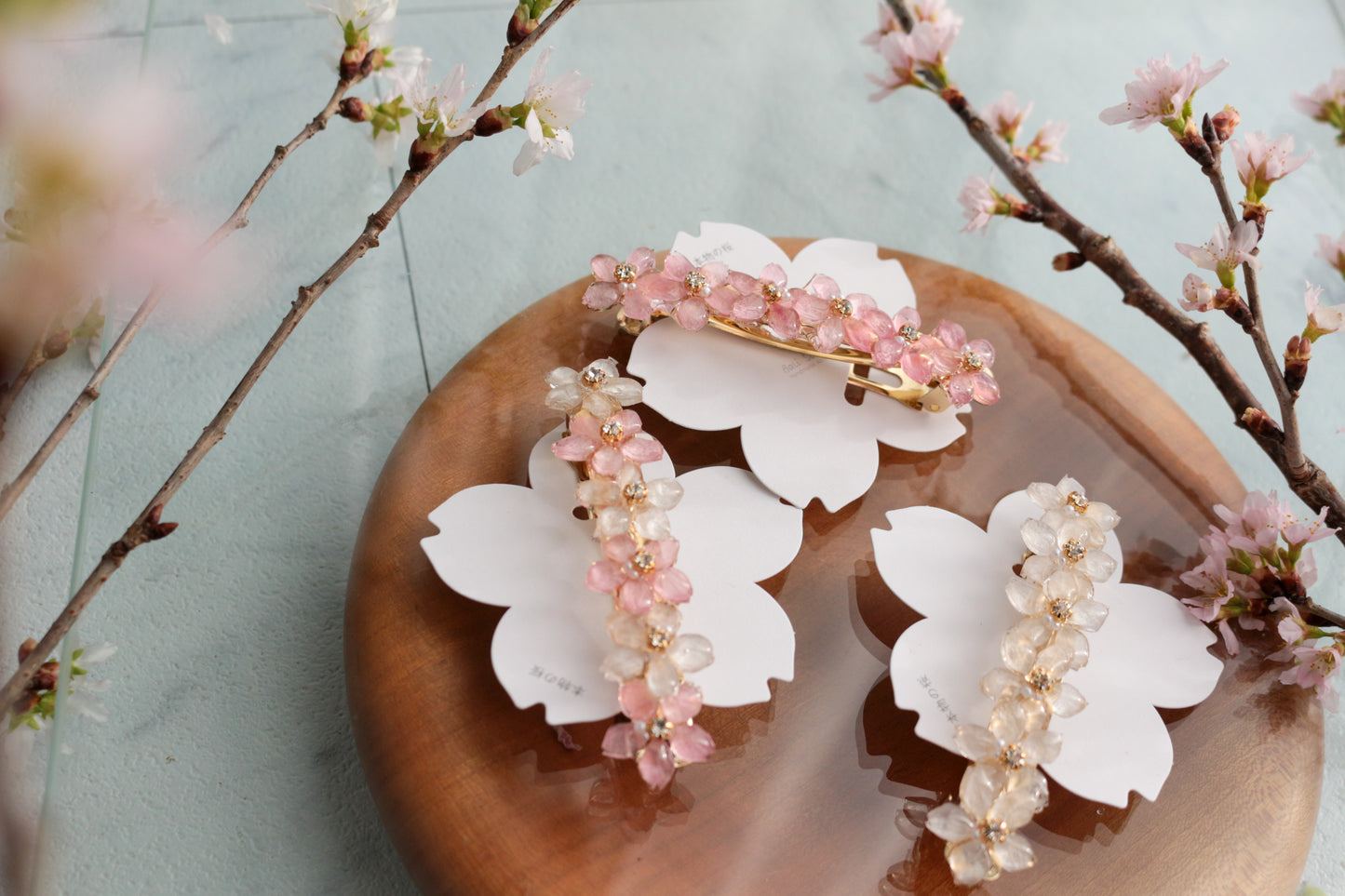 Six Someiyoshino Sakura Hair Barrette #S038