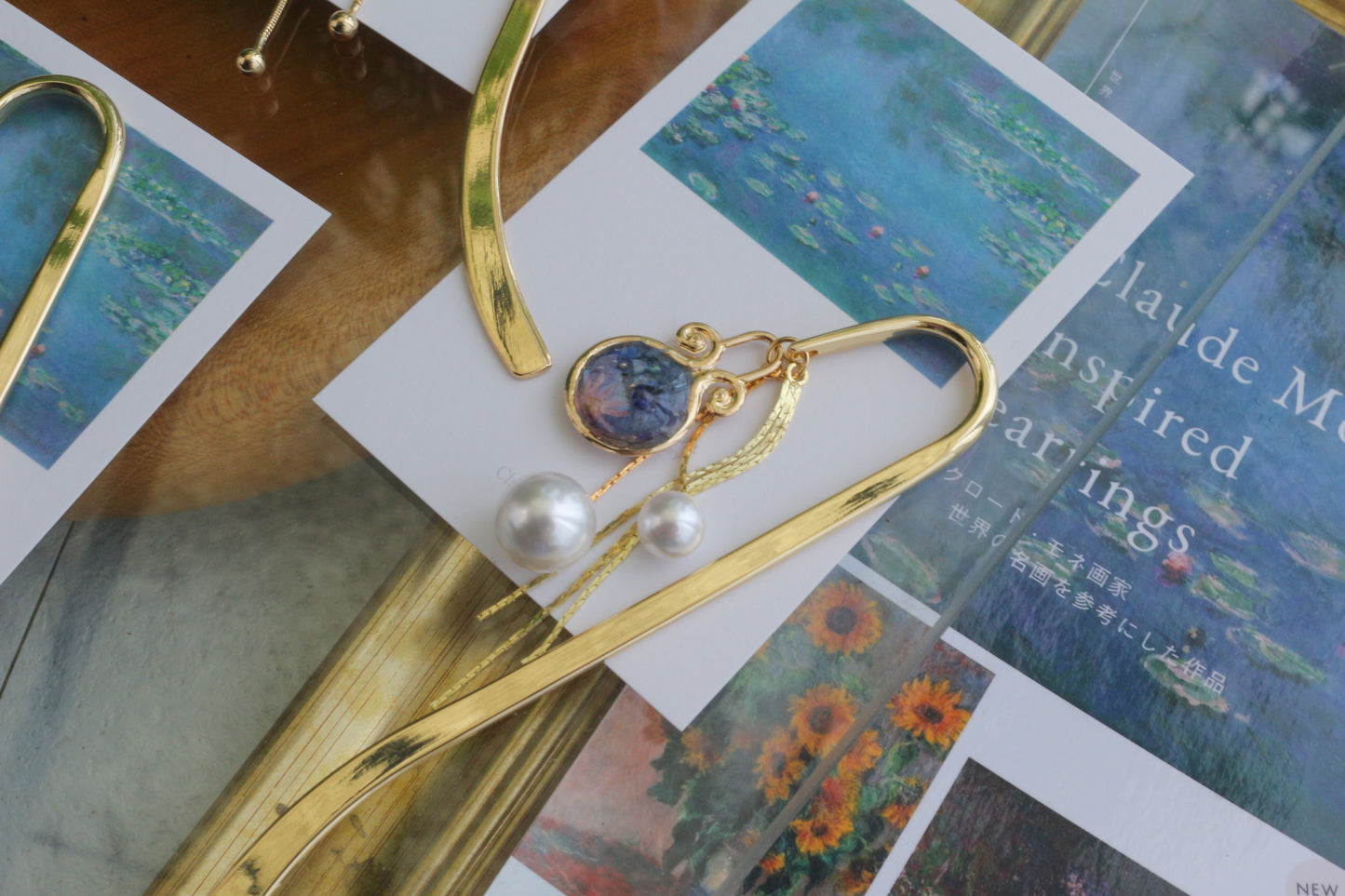 Monet Inspired Flower Book Mark睡蓮 No.2
