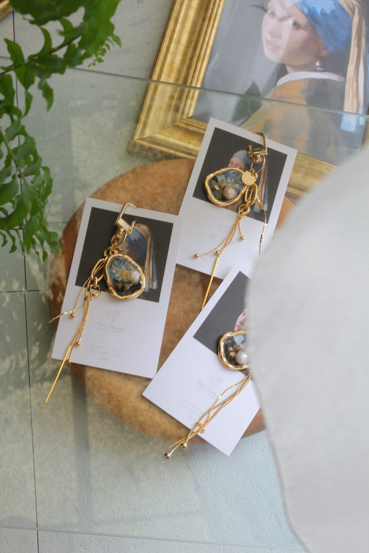 Vermeer Inspired Flower Bag Charm No.4 真珠の耳飾りの少女