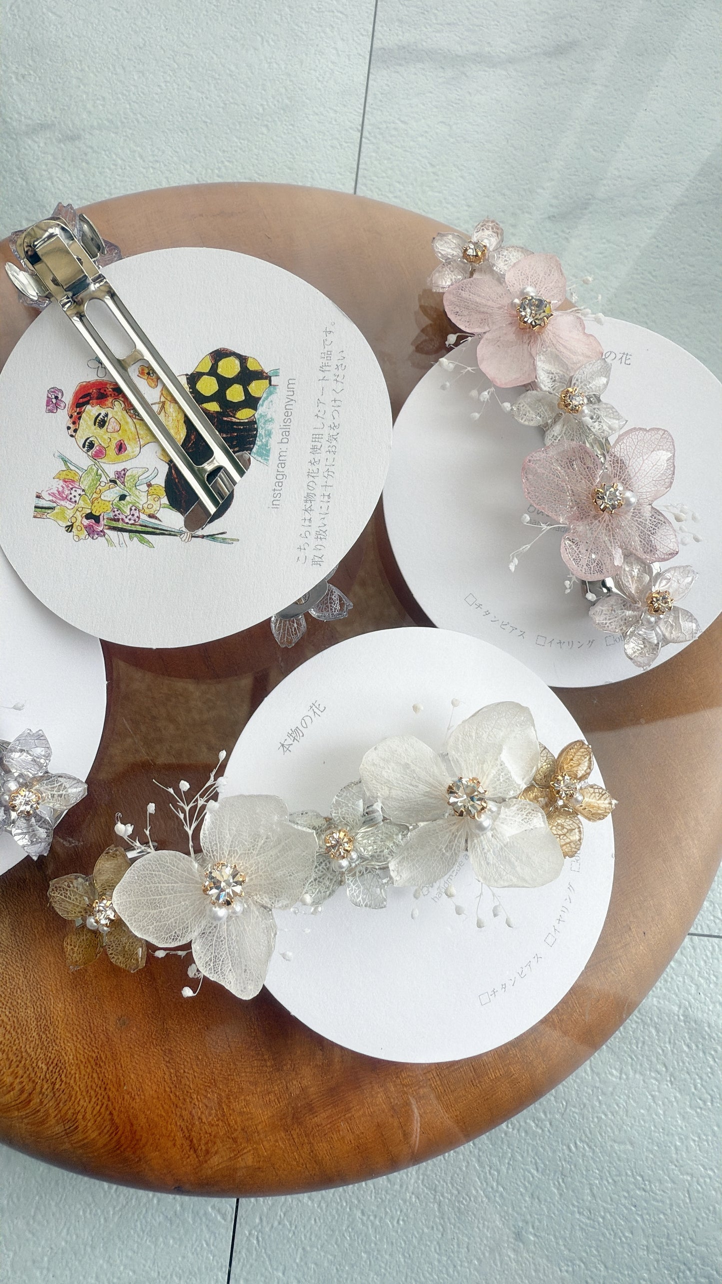 Hydrangea Hair Barrette No.13