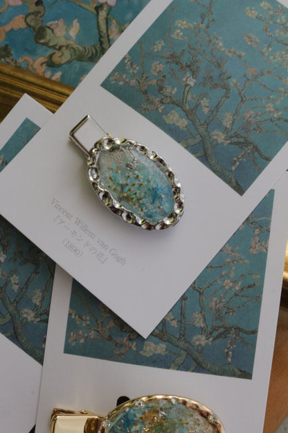 Gogh's Inspired Hair Clip - アーモンドの花