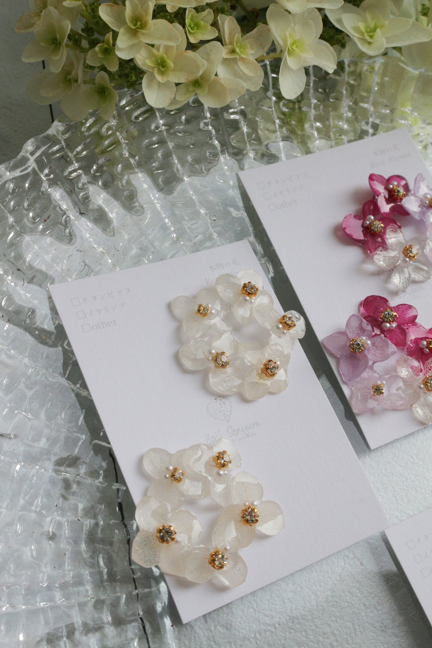 En Flower Earring 円と縁- ピアス or イヤリング　No.2