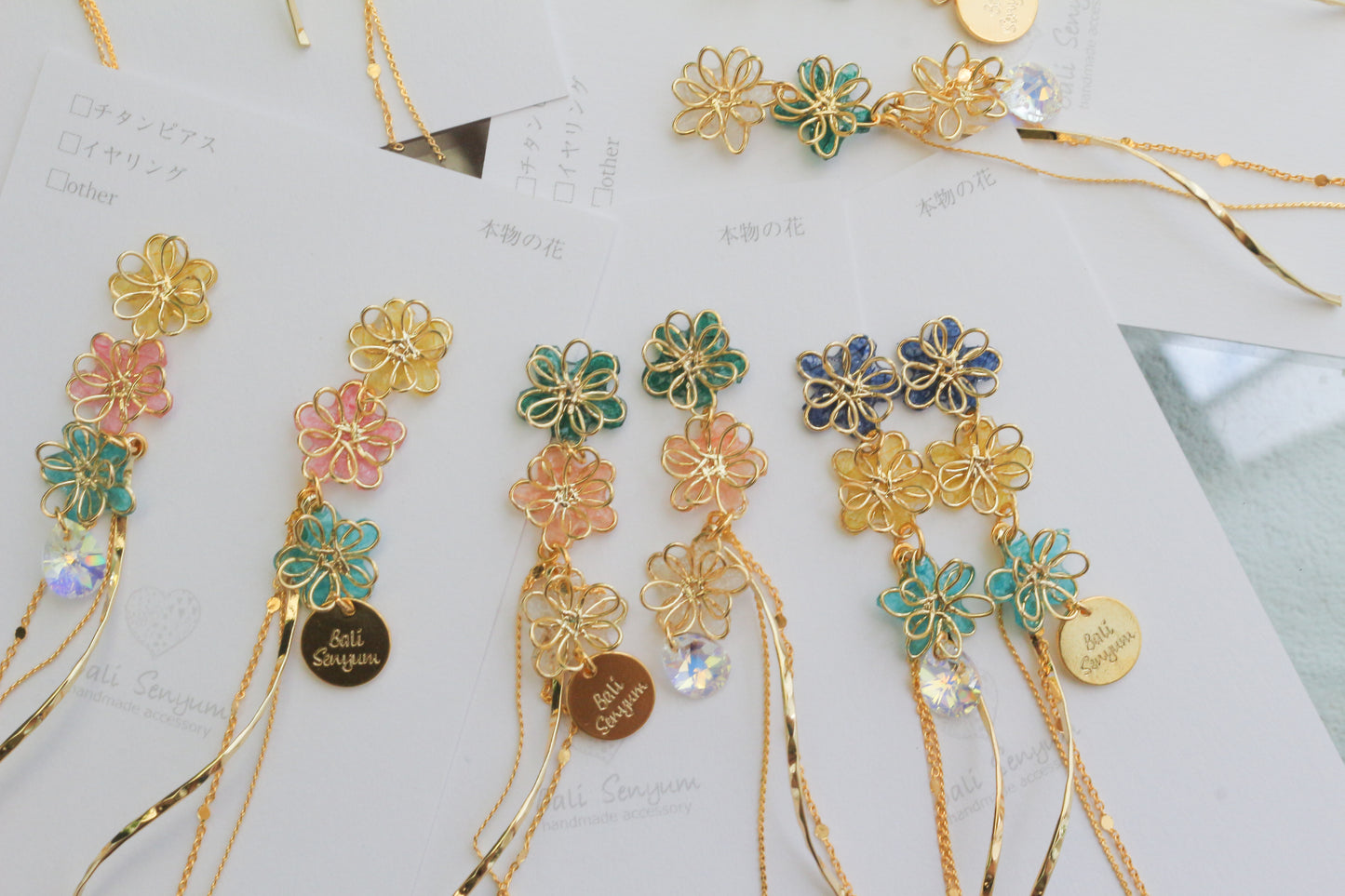 Oshikatsu Hydrangea Earrings No.2 ピアスorイヤリング
