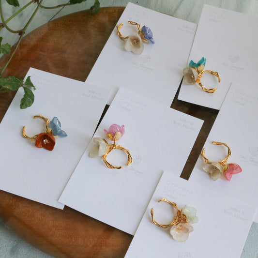 Double Hydrangea Ear-Cuff No.3