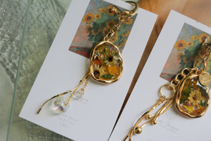 Monet Inspired Flower Bag Charm No.2 ひまわり