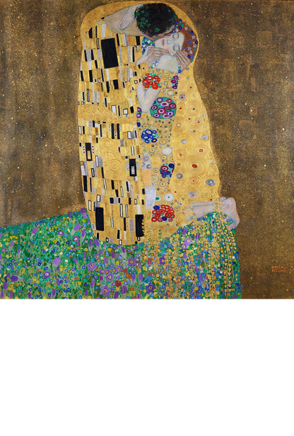 Gustav Klimt Inspired Triangular Floral Earrings - Kiss