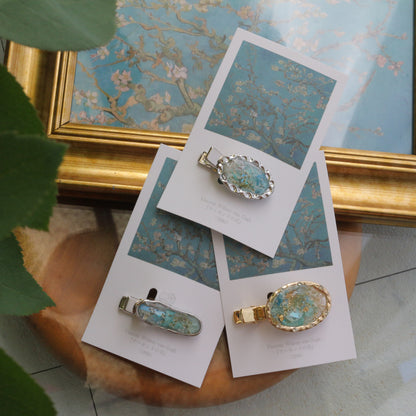 Gogh's Inspired Hair Clip - アーモンドの花