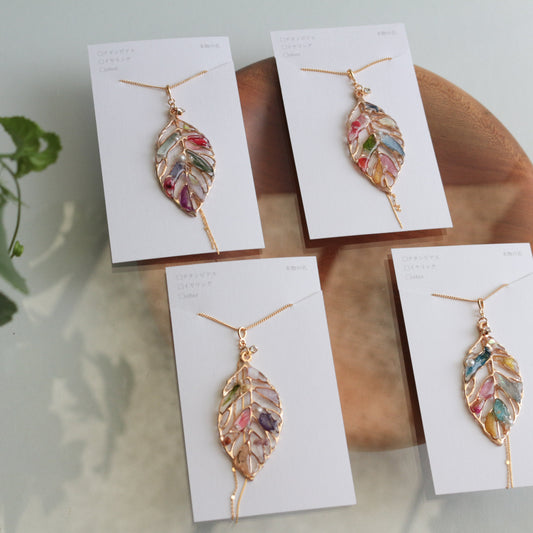 Leaf Necklace with chain 60cm  No.11