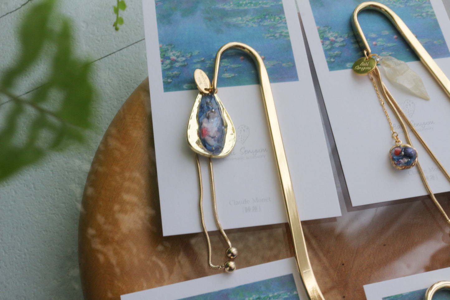 Monet Inspired Flower Book Mark睡蓮 No.2