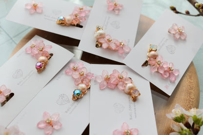 Someiyoshino Double Sakura Earring and Ear Cuff #S028