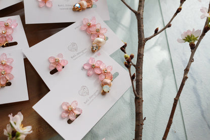 Someiyoshino Double Sakura Earring and Ear Cuff #S028