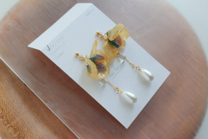 Autumn Colors Hydrangea Flower Earring No.1 ピアスorイヤリング