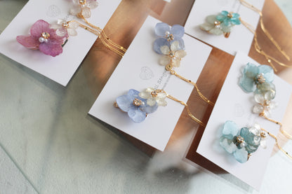 Hydrangea Flying Butterfly  No.39 - Clip-on(イヤリング）
