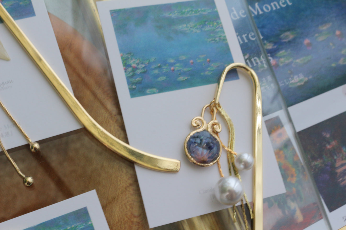 Monet Inspired Flower Book Mark睡蓮 No.2