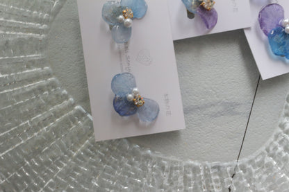 Gradation Hydrangea Wing No.144- Clip-on(イヤリング）