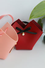 Heart Shaped Faux Leather Gift Bag