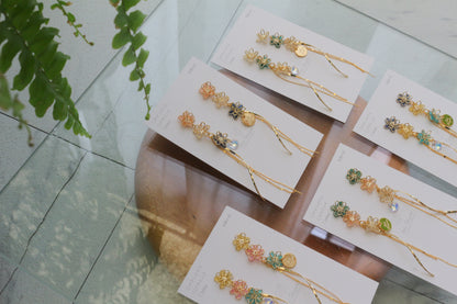 Oshikatsu Hydrangea Earrings No.2 ピアスorイヤリング