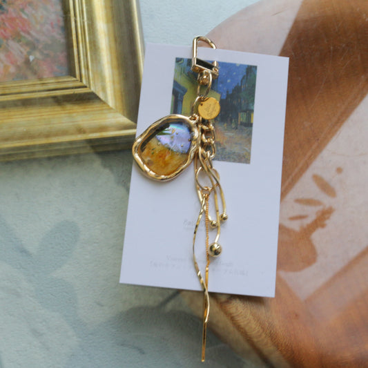 Gogh Inspired Flower Bag Charm No.1 Café Terrace at Night -夜のカフェ・テラスフォーラム広場
