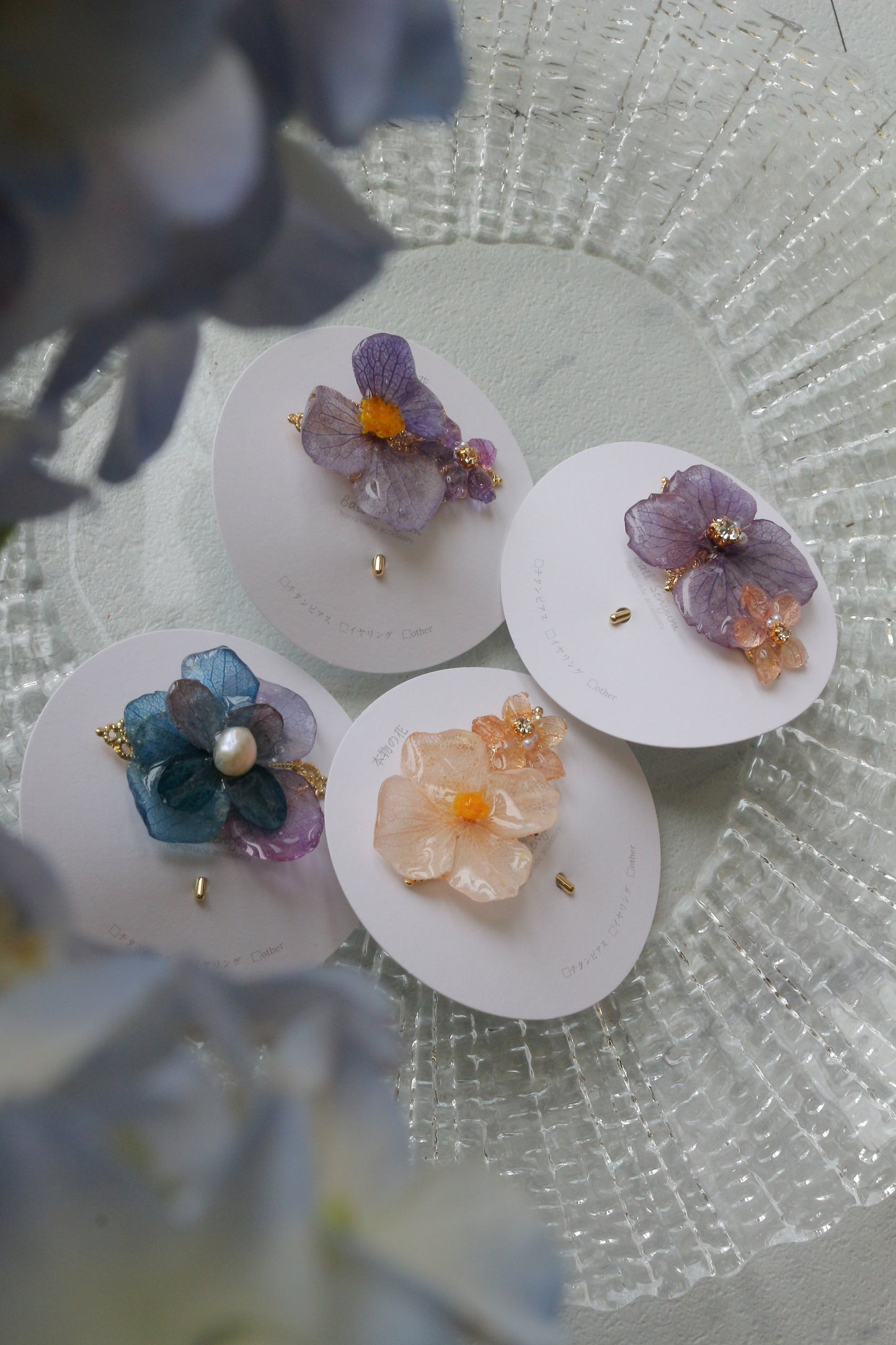 Hydrangea Flower Ponytail Hook - No.1