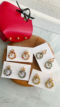 Colorful Christmas Wreath Earring